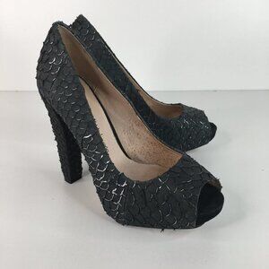 House of Harlow 1960 Pearl Black Heel Pumps